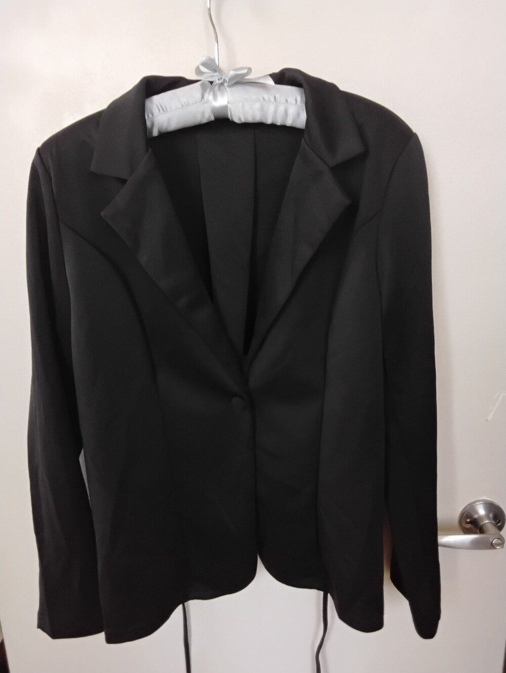 Open Back Black Women's Blazer
